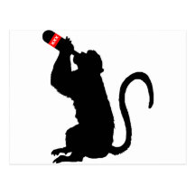 De Sterke drank van de aap Wenskaart