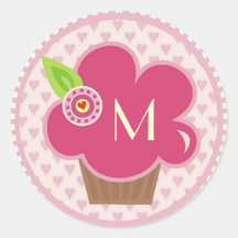 DE STICKER CUTIE VAN HET MONOGRAM CUPPYCAKE