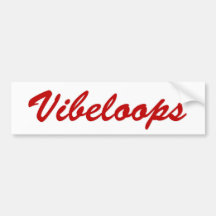 De Sticker Red&White van Vibeloops Bumperstickers
