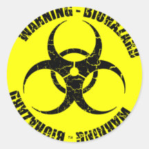 De Sticker van Biohazard van de waarschuwing
