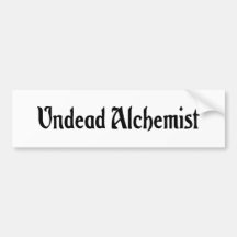 De Sticker van de Alchimist van Undead Bumpersticker