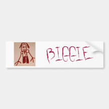De sticker van de Bumper Biggie Bumperstickers