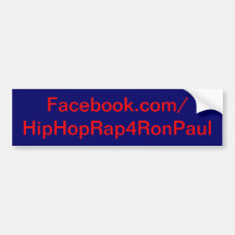 De Sticker van de bumper - Hiphoprap4ronpaul Bumpersticker