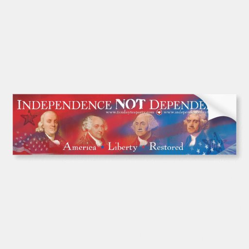 De Sticker van de Bumper van de Afhankelijkheid va Bumperstickers