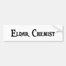 De Sticker van de Bumper van de Chemicus van Eldar Bumpersticker