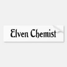 De Sticker van de Bumper van de Chemicus van Elven Bumperstickers