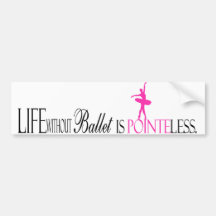 De Sticker van de Bumper van het Ballet van Pointe Bumperstickers