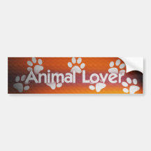De Sticker van de Bumper van het dierenvriend Bumpersticker