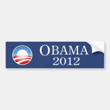 De Sticker van de Bumper van Obama 2012 Bumpersticker
