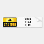 De Sticker van de het tekenBumper van de VOORZICHT Bumperstickers
