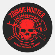 De Sticker van de Jager van de zombie