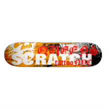 DE STICKER VAN DE KRAS, QUEENS, KRAS, tattooNYC Skate Deck