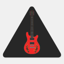 De Sticker van de piramide met Grafische de Gitaar