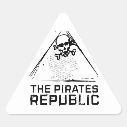 De sticker van de Republiek van Piraten