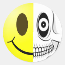 De Sticker van de Schedel van Smiley
