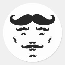 De Sticker van de Snor van 100%