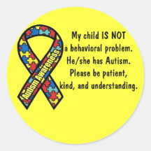 De sticker van de Voorlichting van het autisme