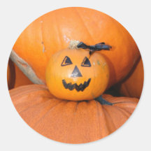 De sticker van Halloween van de pompoen