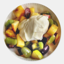 De Sticker van het fruit en van de Yoghurt