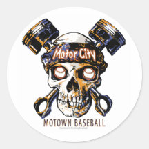 De Sticker van het Honkbal van Detroit van de sche