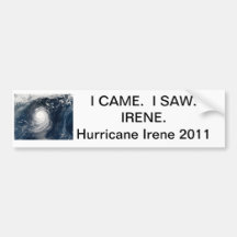 De Sticker van Irene Bumper van de orkaan Bumperstickers