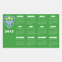 De stickergift van het tennis met kalender 2012