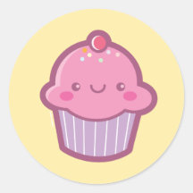 De Stickers van Cupcake van Kawaii