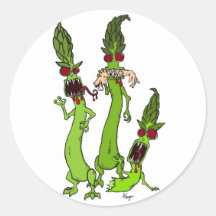 De Stickers van de Asperge van de zombie