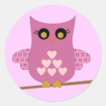 De Stickers van de Uil van de liefde