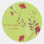 De Stickers van het huwelijk, liefdevogels