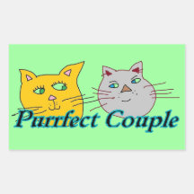 De Stickers van het Paar van Purrfect