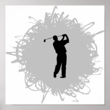 De Stijl van het Gekrabbel van het golf Print