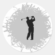 De Stijl van het Gekrabbel van het golf Ronde Stickers