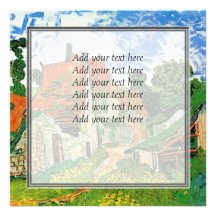 De Straat van het dorp in Auvers, Vincent van Gogh Persoonlijke Aankondigingen