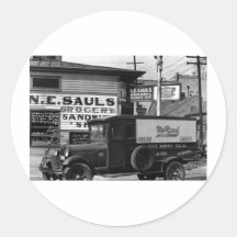 De straathoek Louisiane van New Orleans Ronde Sticker