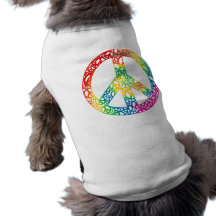 De Stukken van de regenboog van Vrede Honden T Shirt