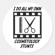 De Stunts van de kosmetiek Ronde Stickers