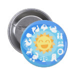 De super-leuke Dierenriem van de Tekens van de Zon buttons