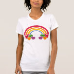 de T-shirt van de Harten van de de jaren '80Regenb