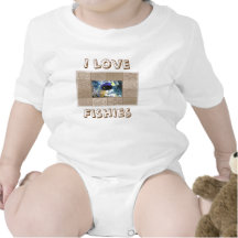 De T-shirt van het Baby van Fishies van de liefde