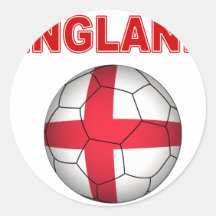 De T-shirt van het Football van Engeland Ronde Sticker