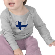 De T-shirt van het Hart van de Vlag van Finland