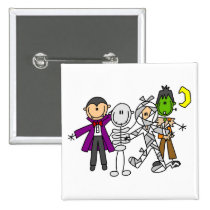 De T-shirts en de Giften van de Monsters van Hallo buttons