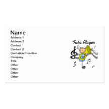 De T-shirts en de Giften van de Speler van de Tuba Visitekaartjes Sjabloon