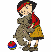 De Teddybeer van de Holding van het meisje Fotobeeldje