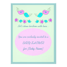 De tedere Uitnodiging van het Baby shower van Voge
