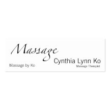 De Tekst van de massage met AMTA Visitekaartjes