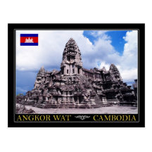 De Tempel van Wat van Angkor, Kambodja Wenskaart