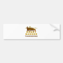 de Thanksgiving van de honingsdas Bumperstickers