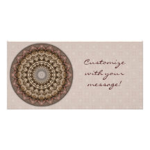 De thee Geverfte Kaart van de Foto Mandala Gepersonaliseerde Fotokaarten